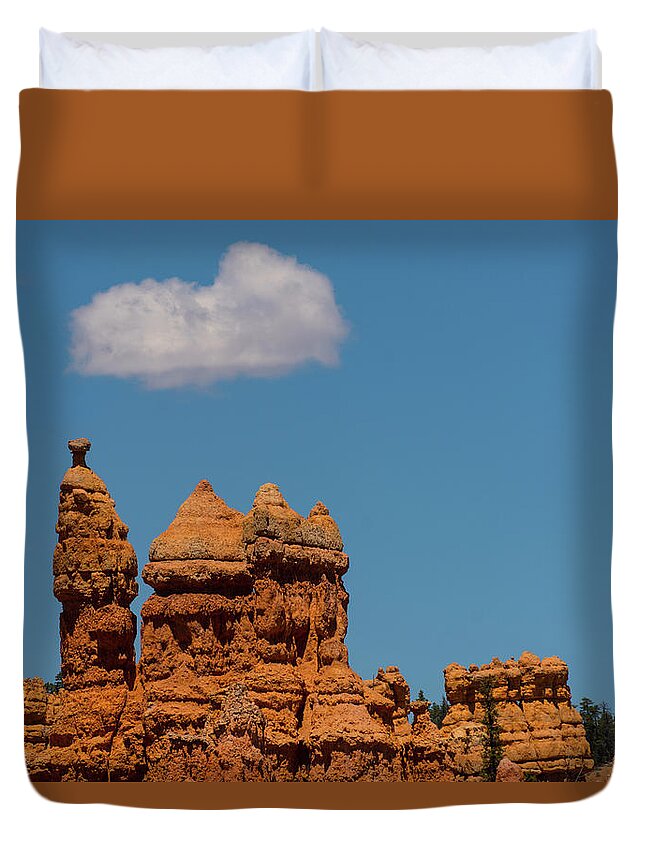 Utah Duvet Cover featuring the photograph Hoodoo Temple Bryce Canyon National Park Utah by Lawrence S Richardson Jr