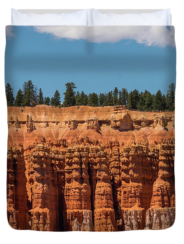 Utah Duvet Cover featuring the photograph Hoodoos Bryce Canyon National park Utah by Lawrence S Richardson Jr