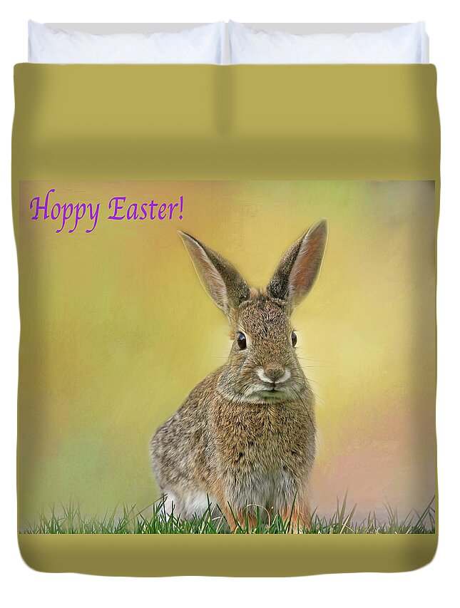 Easter Bunny Duvet Cover featuring the photograph Hoppy Easter by Donna Kennedy
