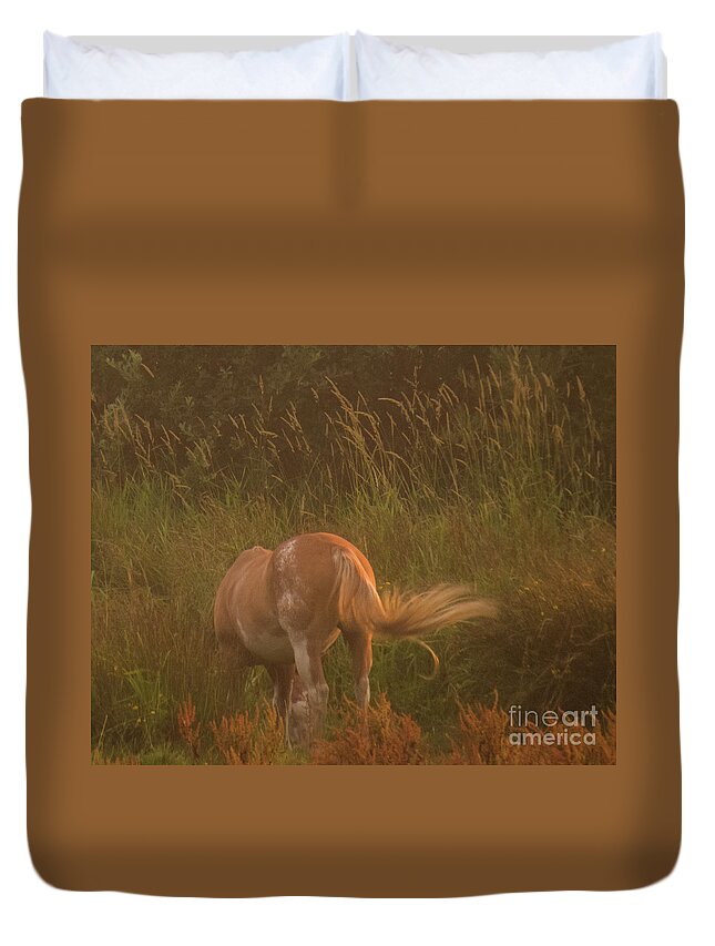 Romantic Duvet Cover featuring the photograph Horse 4 by Christy Garavetto