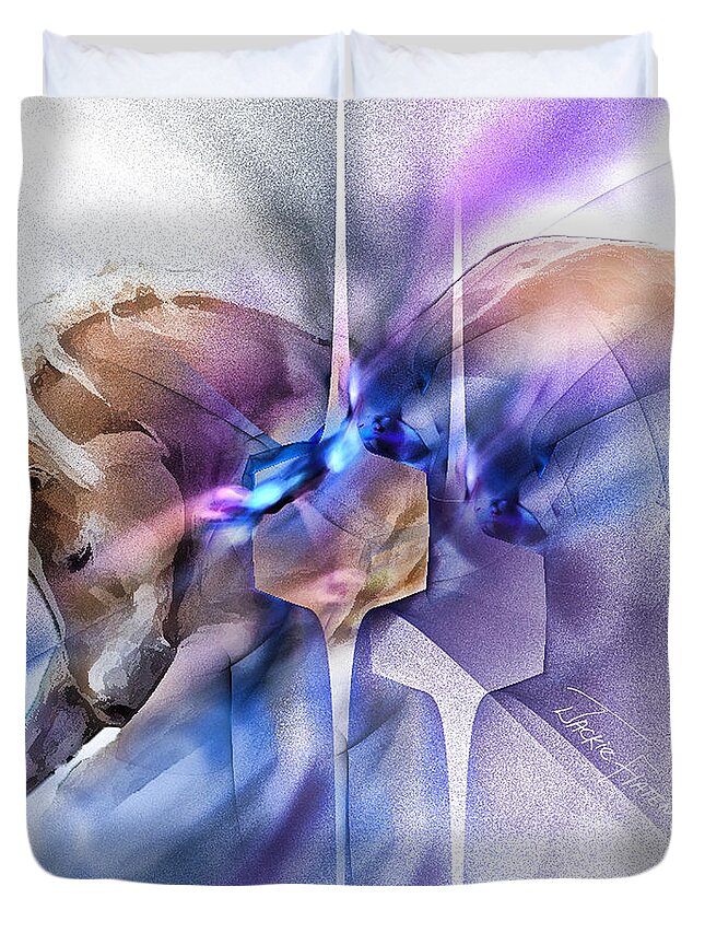 Fineartamerica.com Duvet Cover featuring the painting Horse prayer by Jackie Flaten