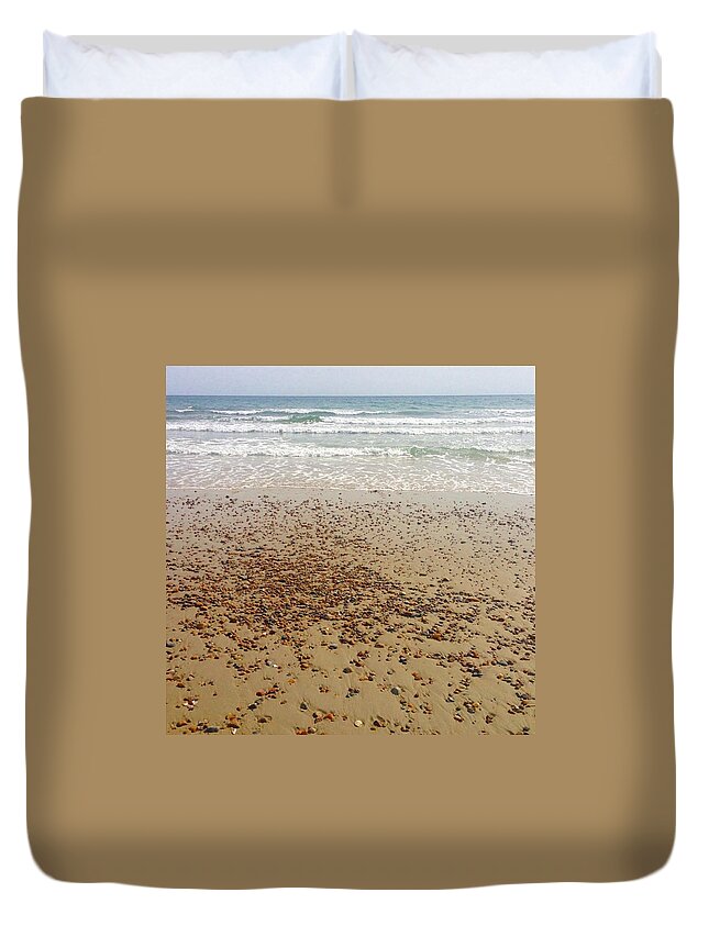 Ocean Duvet Cover featuring the photograph A Rocky Shoreline by Kate Arsenault 
