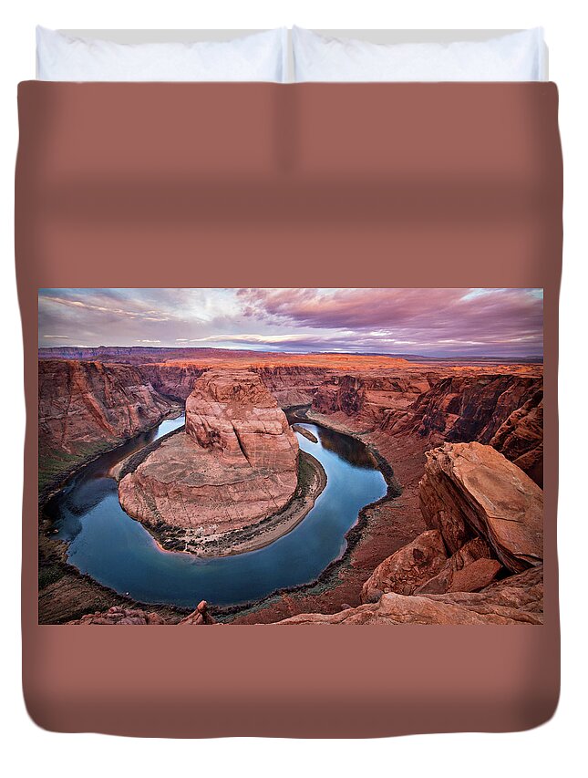 Arizona Duvet Cover featuring the photograph Horseshoe Bend by Wesley Aston
