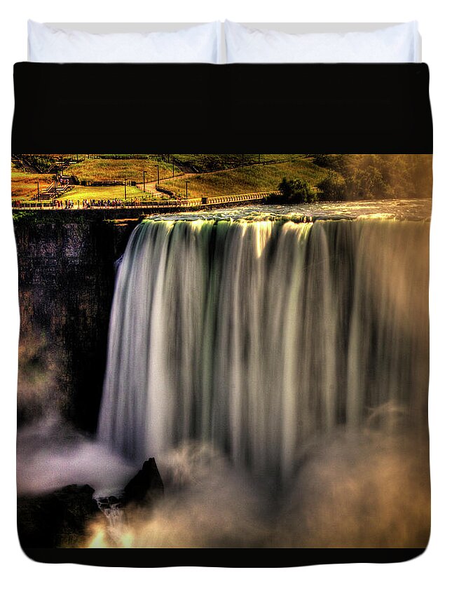 Canada Duvet Cover featuring the photograph Horseshoe Falls Early Autumn No 03 by Roger Passman