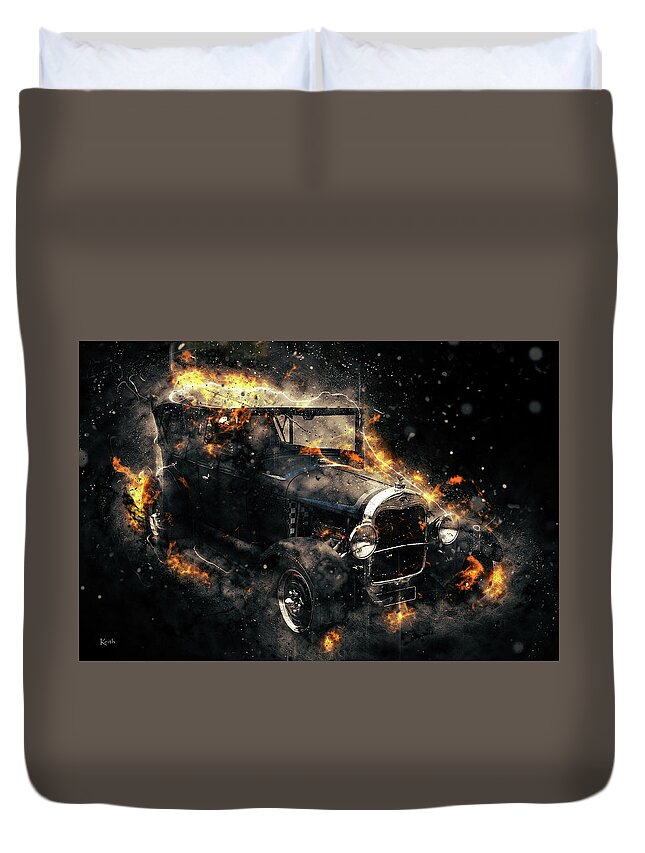 Car Duvet Cover featuring the photograph Hot Hotrod by Keith Hawley