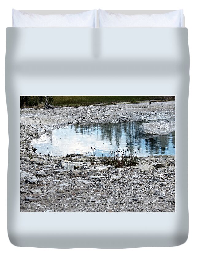Hot Duvet Cover featuring the photograph Hot Reflection by Laurel Powell