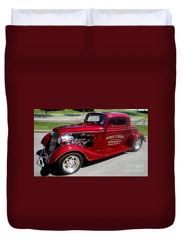 Hot Rod Duvet Cover featuring the photograph Hot Rod Chief by Kevin Fortier