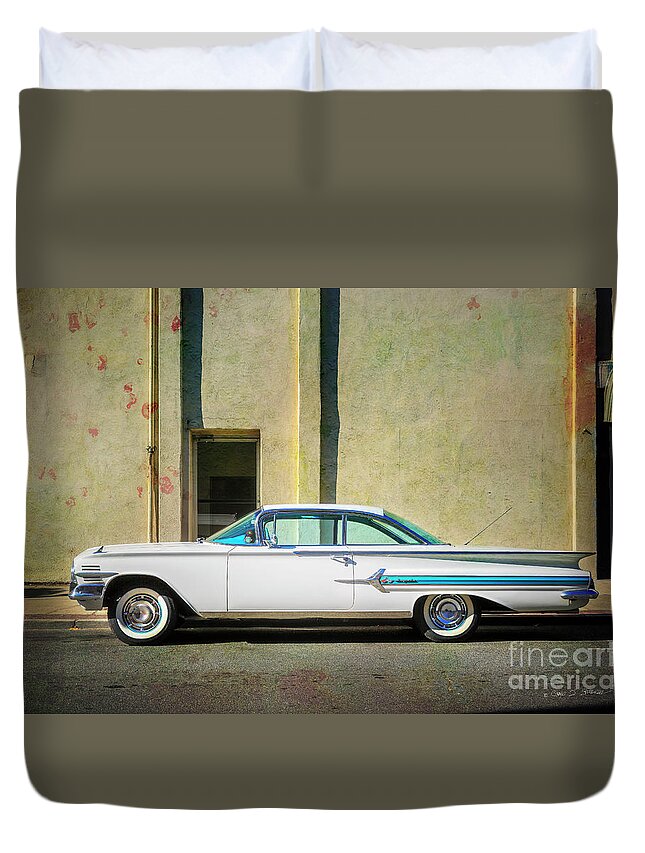 Tranquility Duvet Cover featuring the photograph Hot Rod Impala by Craig J Satterlee