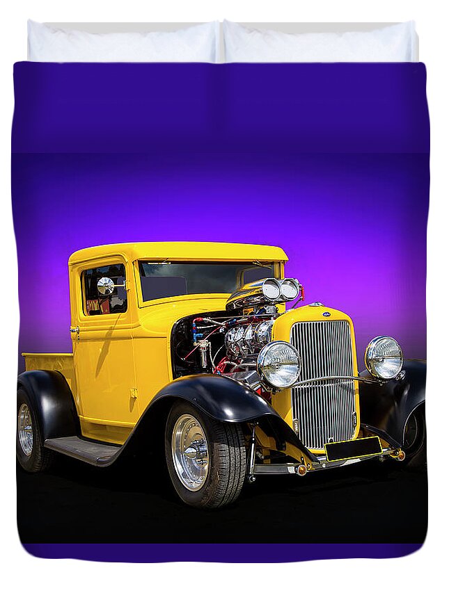 Car Duvet Cover featuring the photograph Hot Rod Pickup by Keith Hawley