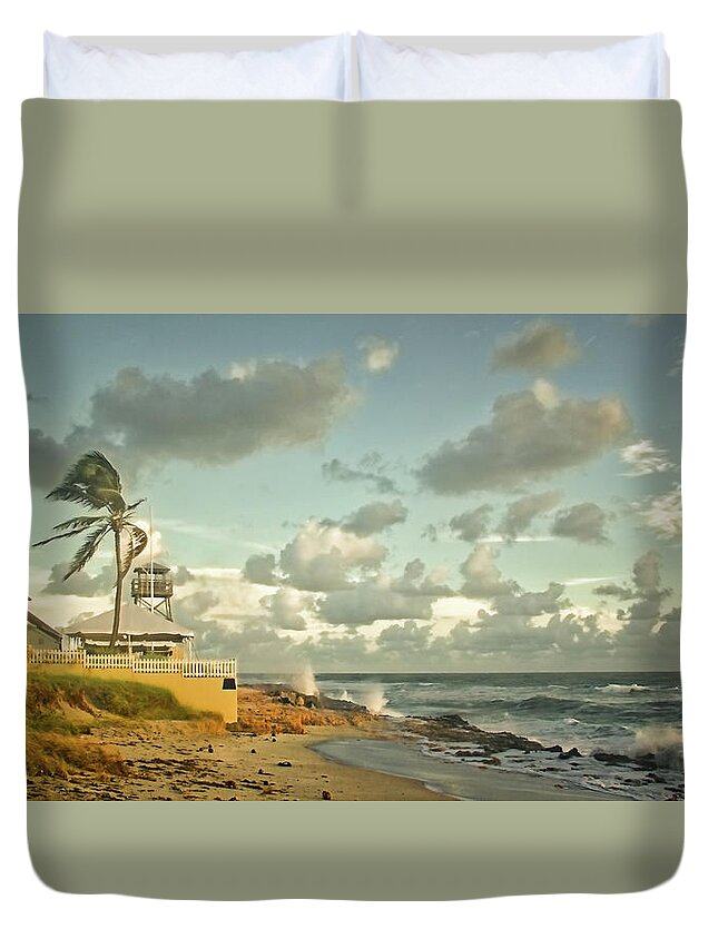 Florida Duvet Cover featuring the photograph House Of Refuge by Steve DaPonte