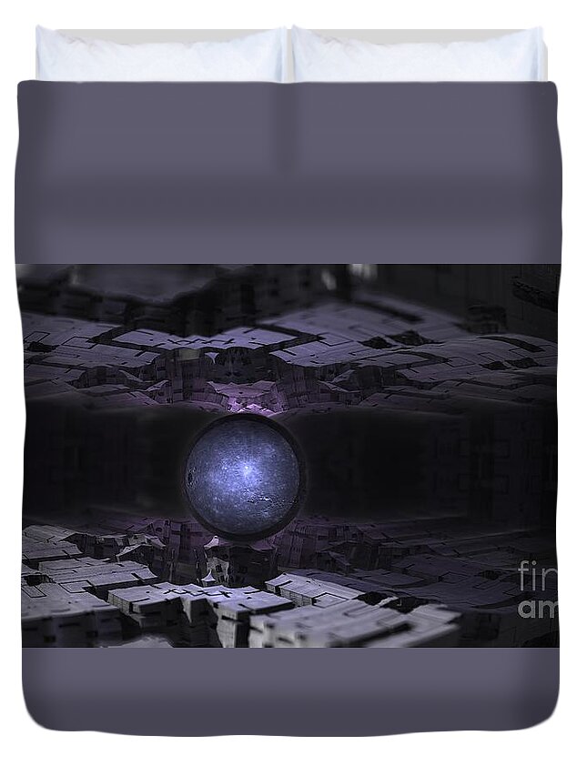 Fractal Duvet Cover featuring the digital art How Did That Get In Here by Jon Munson II