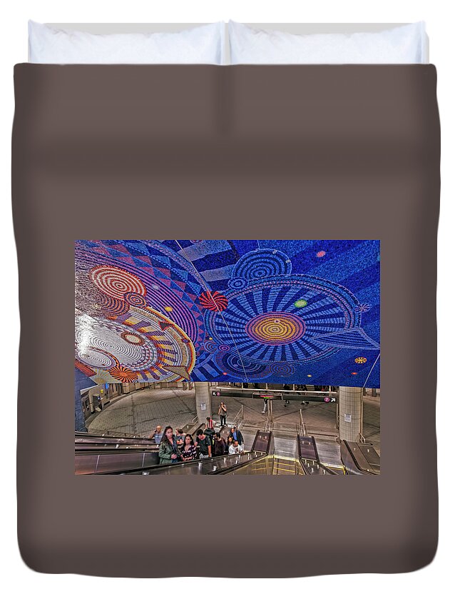 Hudson Yards Duvet Cover featuring the photograph Hudson Yards Station 3 by S Paul Sahm