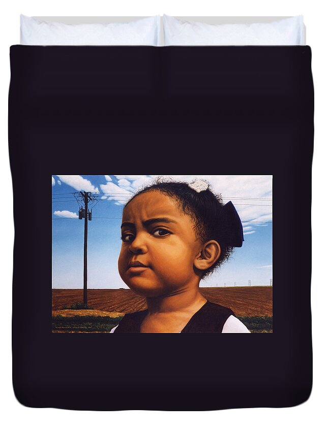 Baby Duvet Cover featuring the painting Human-Nature Number Thirteen by James W Johnson