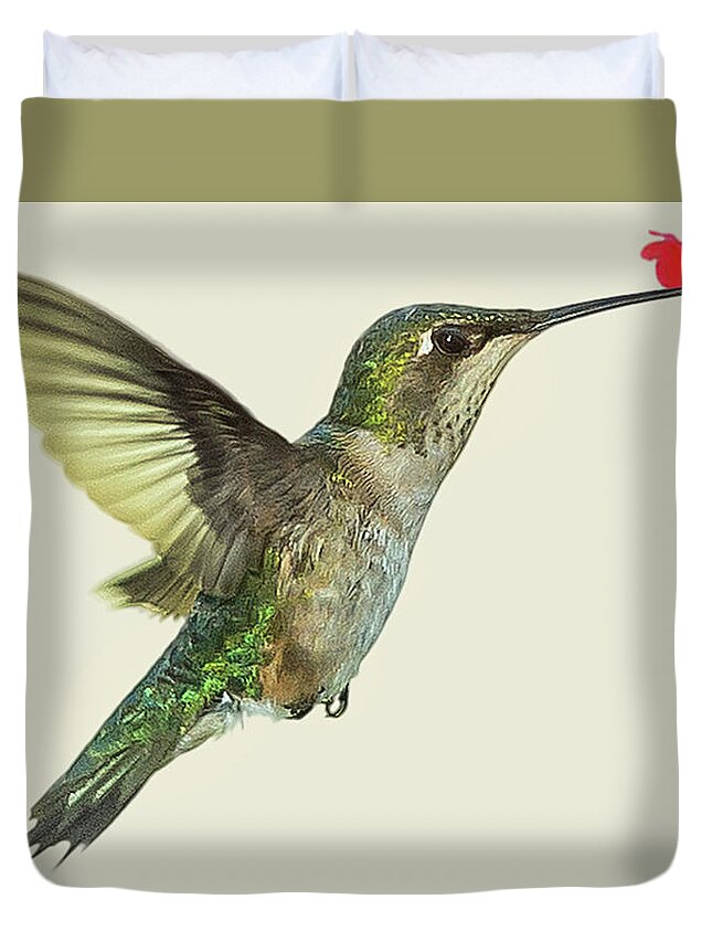 Hummingbird Duvet Cover featuring the photograph Hummingbird by Joe Granita
