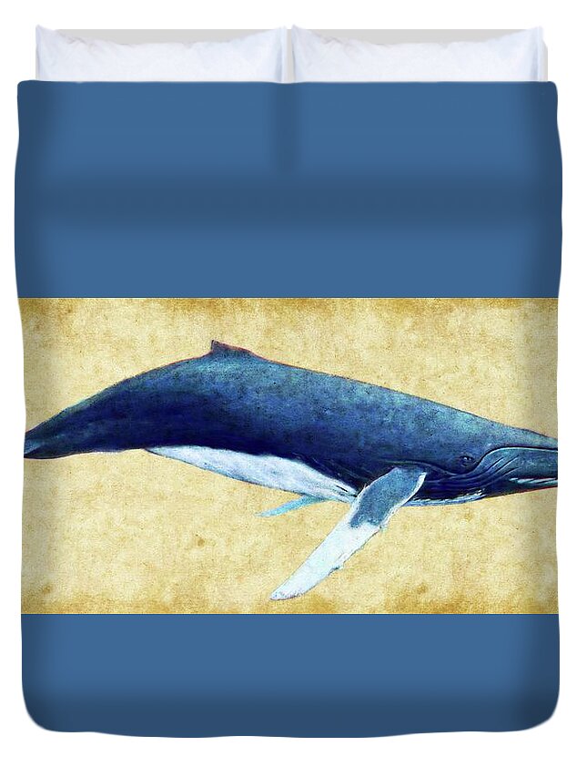 Humpback Duvet Cover featuring the photograph Humpback Whale painting by Weston Westmoreland