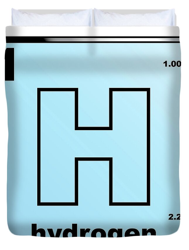 Hydrogen From The Periodic Table Duvet Cover For Sale By