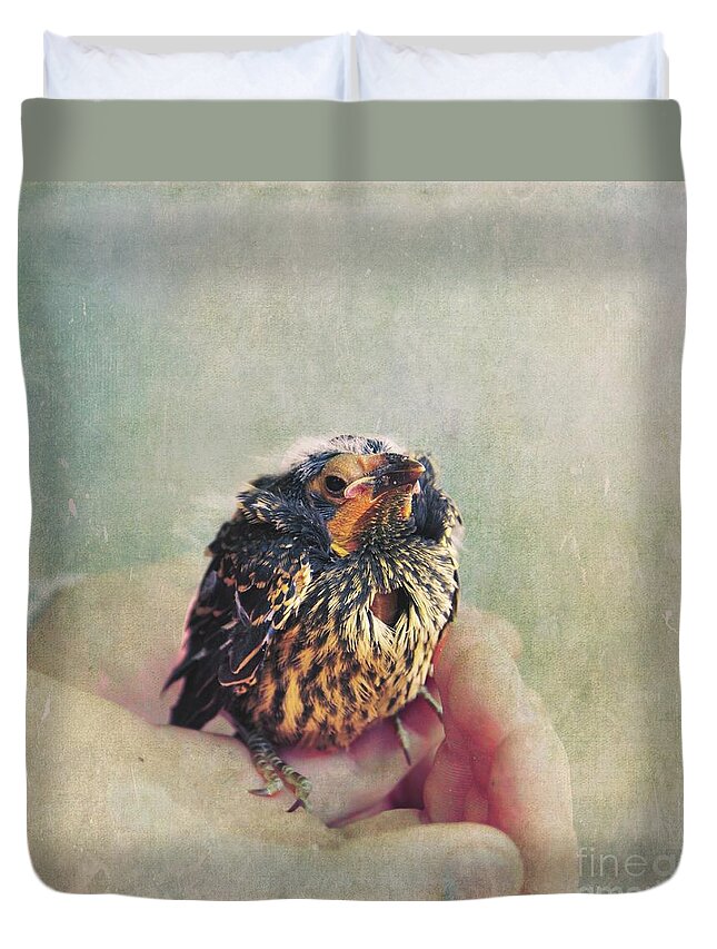 Bird Duvet Cover featuring the photograph I Heart You by Aimelle Ml
