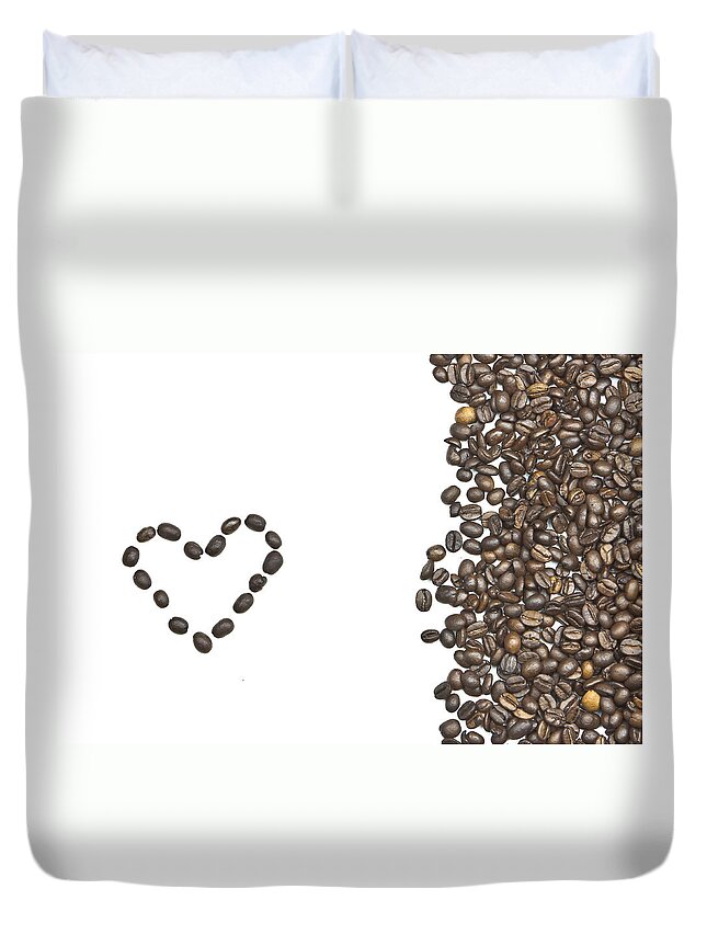 Coffee Beans Duvet Cover featuring the photograph I love coffee by Joana Kruse