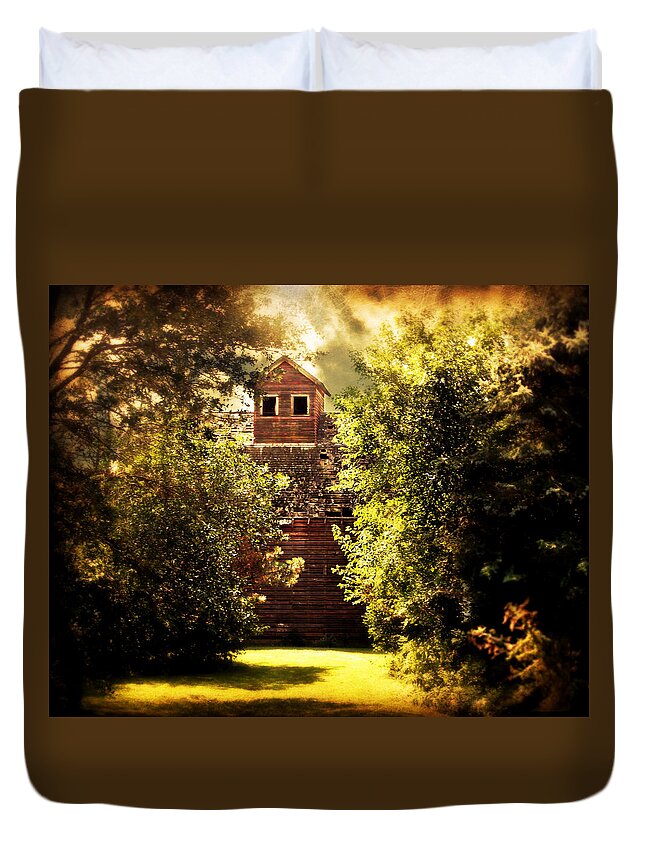 Barn Duvet Cover featuring the photograph I See You by Julie Hamilton