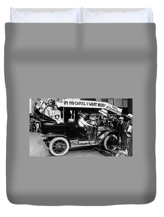 Prohibition Duvet Cover featuring the photograph I Want Beer by Jon Neidert