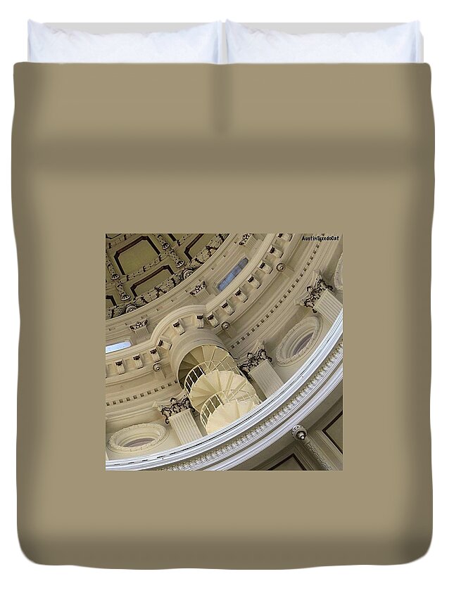 Beautiful Duvet Cover featuring the photograph I Would Love To Climb These #beautiful by Austin Tuxedo Cat