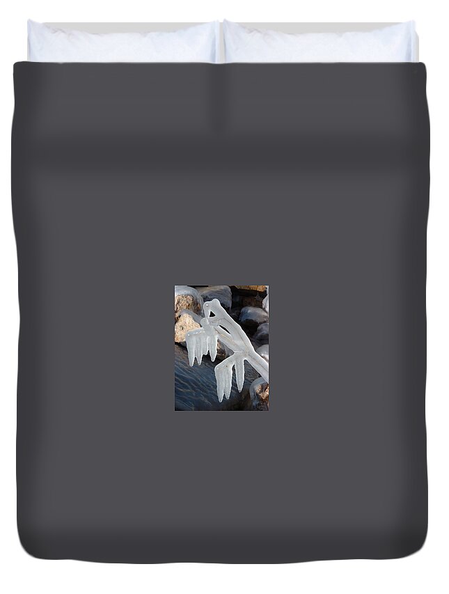 Ice Duvet Cover featuring the photograph Ice Sculpture by Annekathrin Hansen