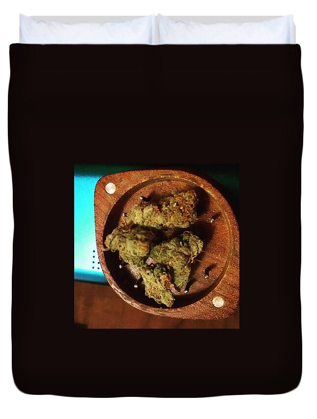 Medical Marijuana Duvet Cover featuring the photograph Medical Grind by LbUnforgettable