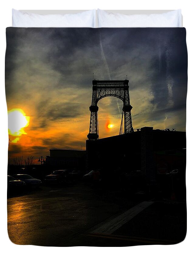 Photography Duvet Cover featuring the photograph Illinois Sunset by Nancy Kane Chapman