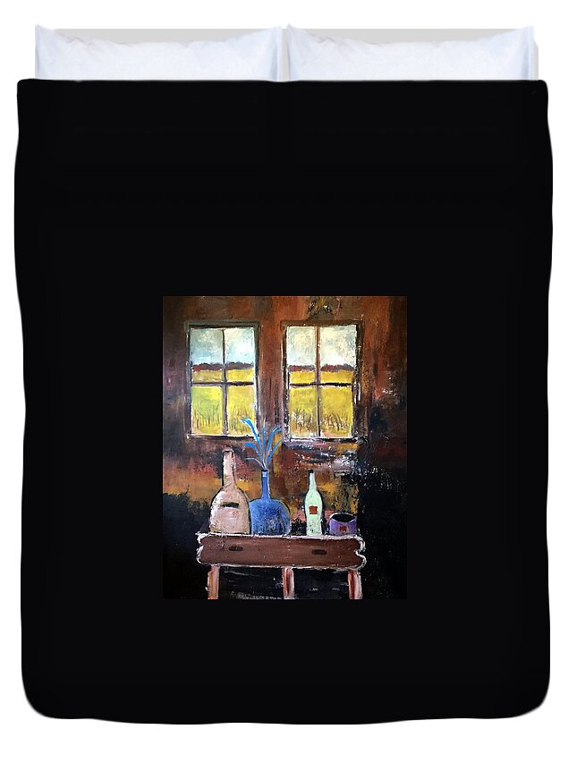Barn Duvet Cover featuring the painting Imaginary Interior by Dennis Ellman