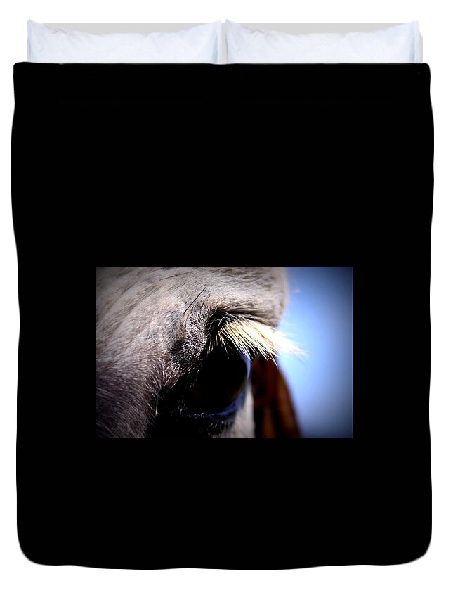 Horse Duvet Cover featuring the photograph IMG_9997 - Horse by Travis Truelove