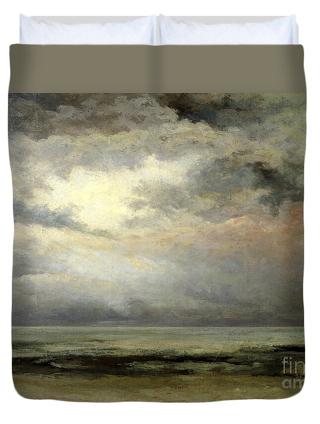 Immensite Duvet Cover featuring the painting Immensity by Gustave Courbet