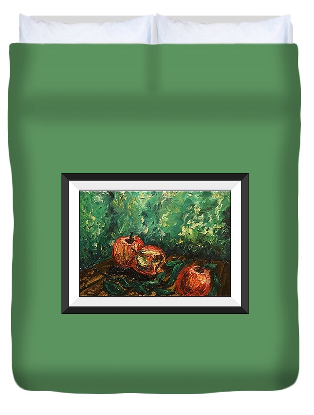 Red Duvet Cover featuring the photograph Immortality by Ekaterina Druzhinina