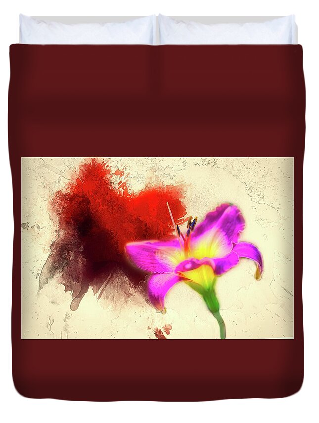 Daylily Duvet Cover featuring the photograph Impulse by Ches Black