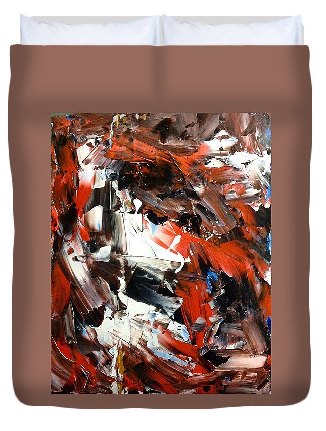 Abstract Painting Duvet Cover featuring the painting In Abstraction - RBW No.2 by Desmond Raymond