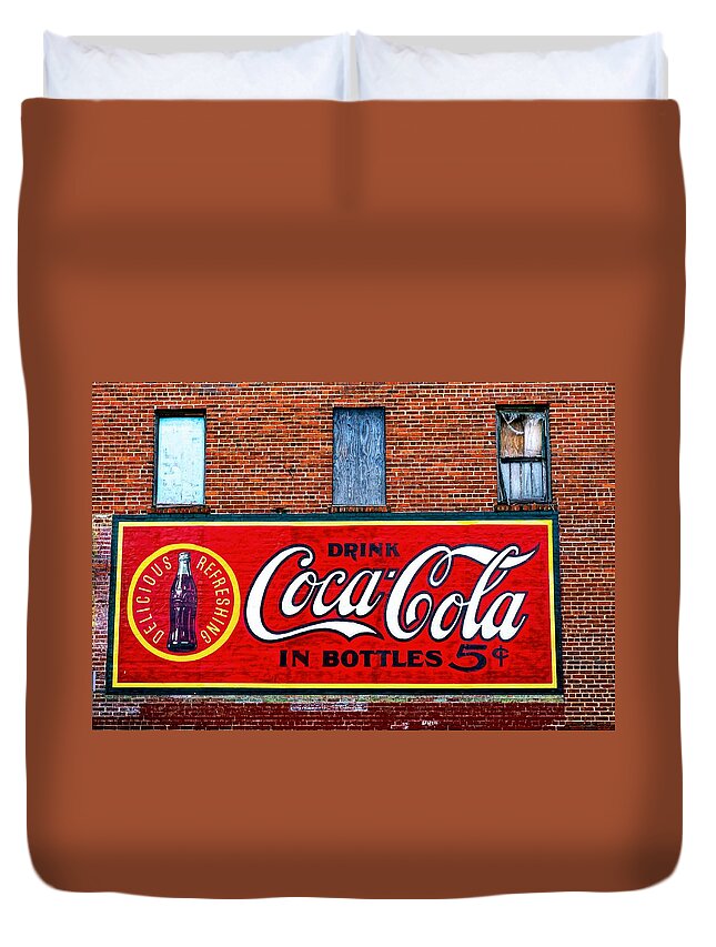  Duvet Cover featuring the photograph In Bottles by Rodney Lee Williams