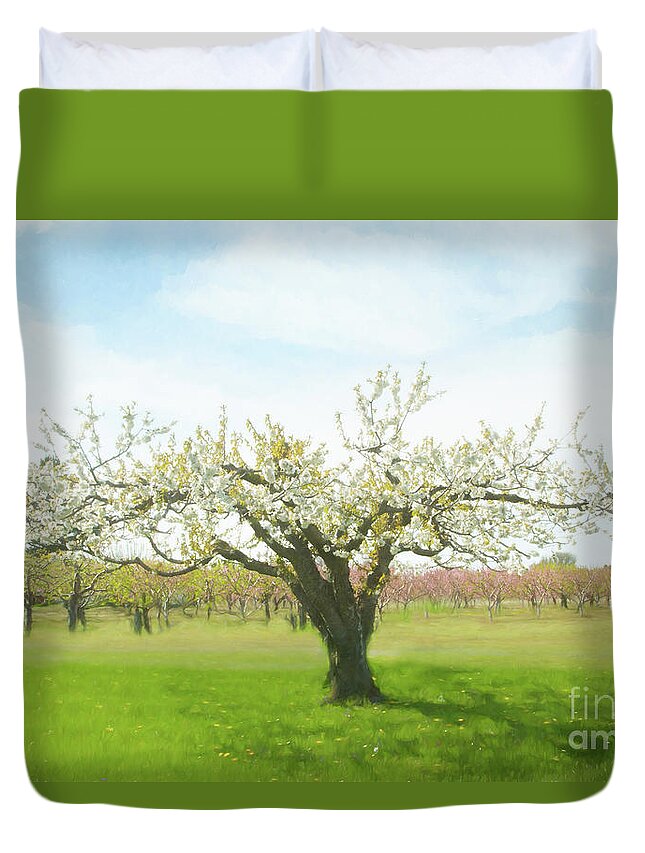 Niagara Duvet Cover featuring the photograph In Spring's Embrace by Marilyn Cornwell