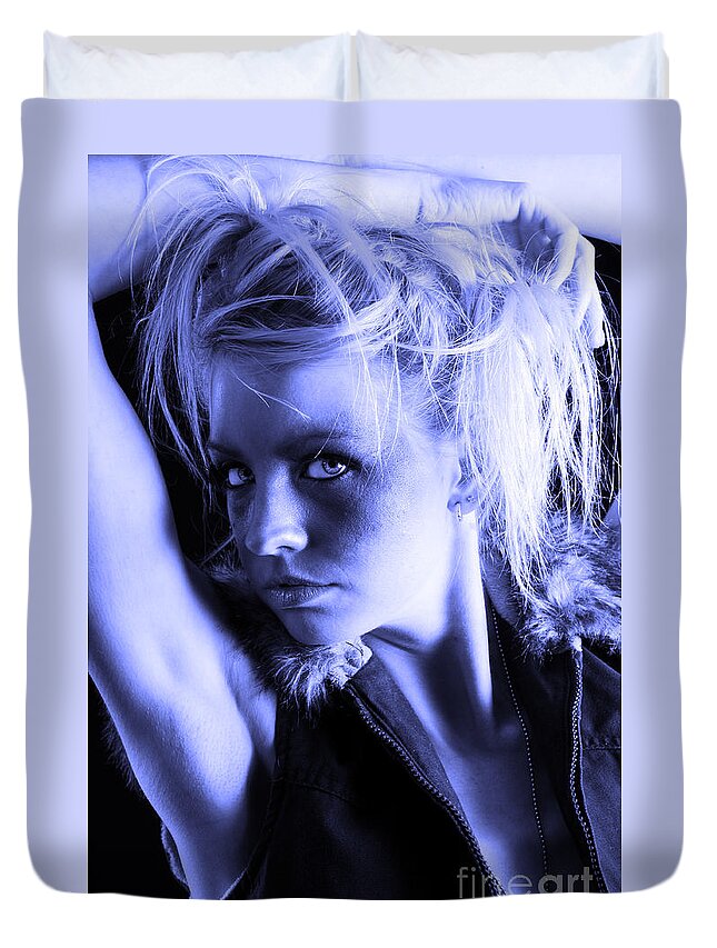 Artistic Photographs Duvet Cover featuring the photograph In the Blue by Robert WK Clark