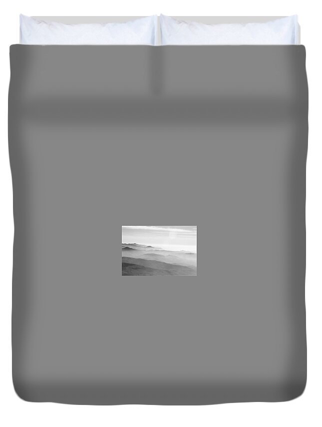 Photo Duvet Cover featuring the photograph In the clouds over El Torcal by Roger Cummiskey