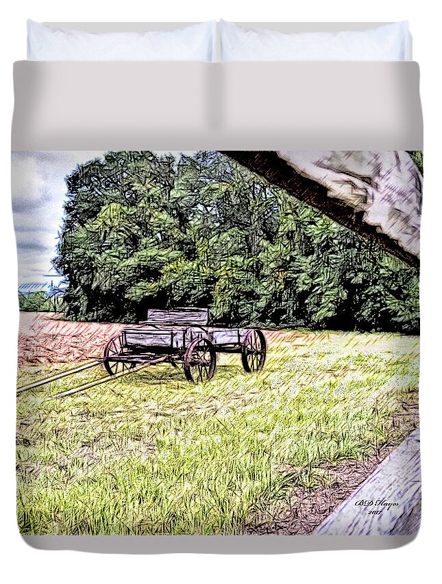 Landscapes Duvet Cover featuring the digital art In The Deep South by DB Hayes