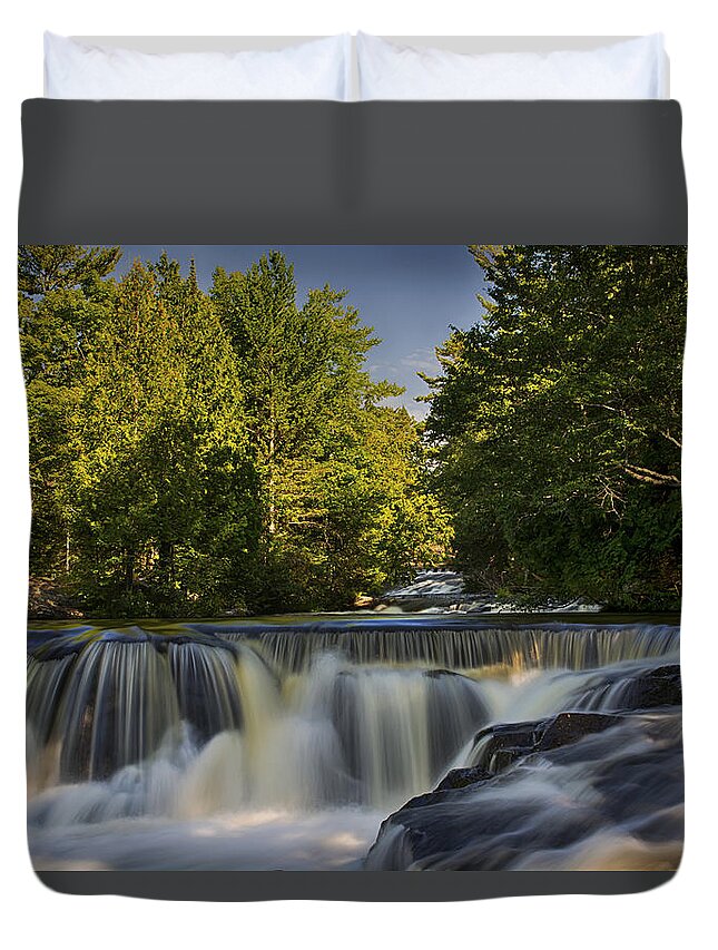  Duvet Cover featuring the photograph In the middle of the Middle Branch by Dan Hefle