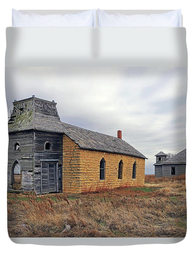 Church Duvet Cover featuring the photograph In the Past by Christopher McKenzie