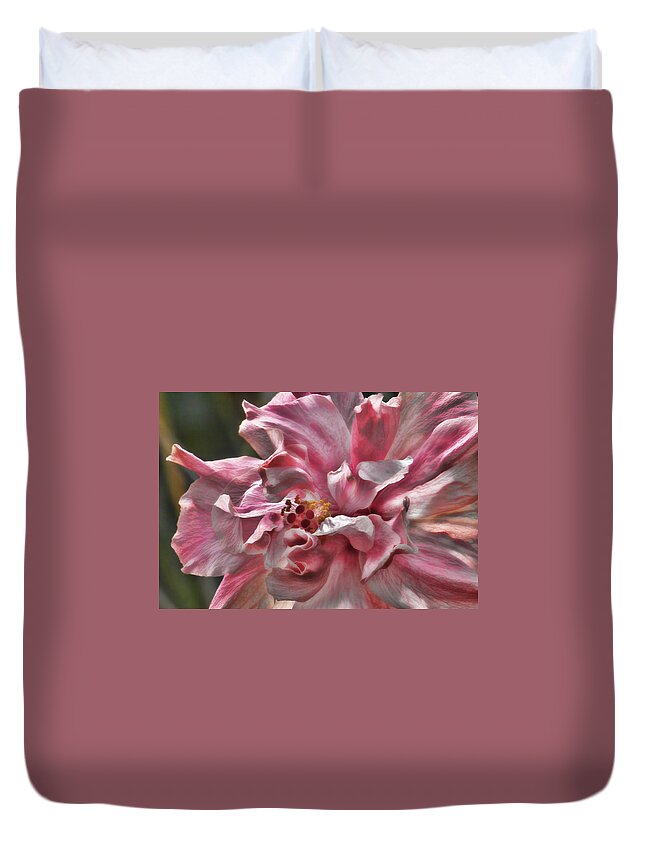Hibiscus Duvet Cover featuring the photograph In The Pink by HH Photography of Florida