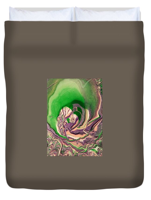 Lori Kingston Duvet Cover featuring the painting In The Spotlight by Lori Kingston