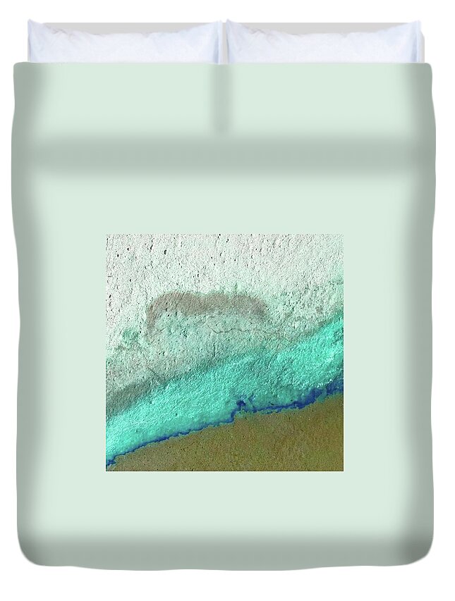 Blue Duvet Cover featuring the photograph In Your Dreams. #abstract #blue by Ginger Oppenheimer