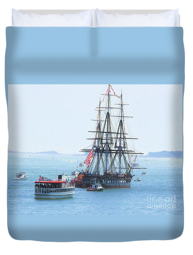 Uss_constitution Duvet Cover featuring the photograph Independence Day by Scott Cameron