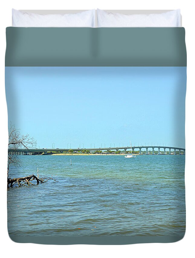 Indian Duvet Cover featuring the photograph Indian River Lagoon Stuart Florida by Ken Figurski