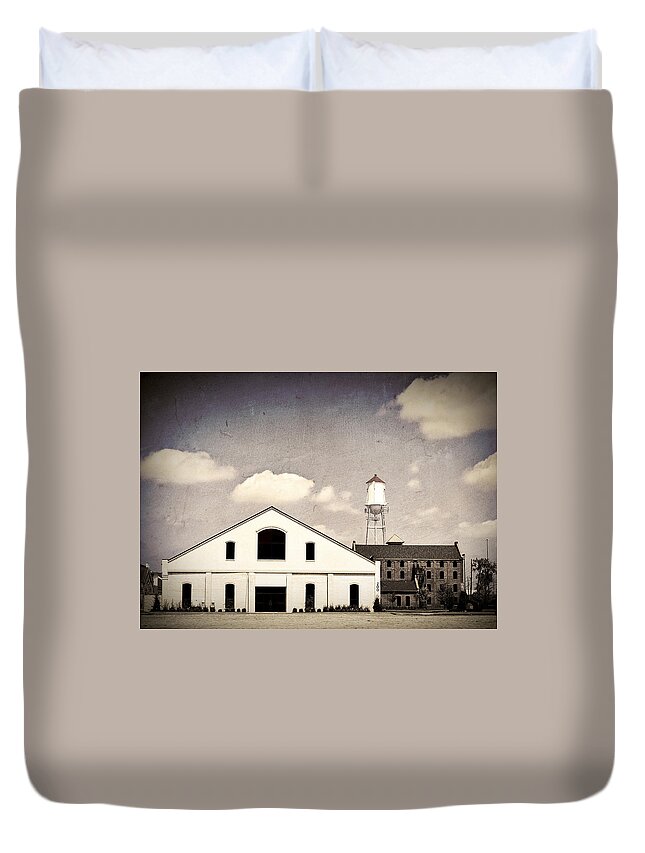 Indiana Duvet Cover featuring the photograph Indiana Warehouse by Amber Flowers