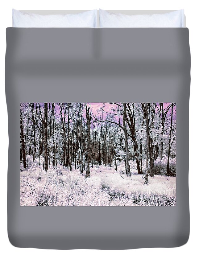 Infrared Duvet Cover featuring the photograph Infrared Magenta by Anthony Sacco