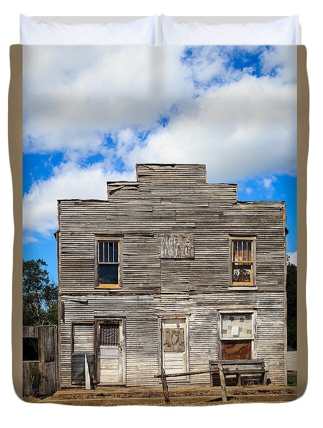 Architecture Duvet Cover featuring the photograph Ingalls Hotel Front by Doug Long