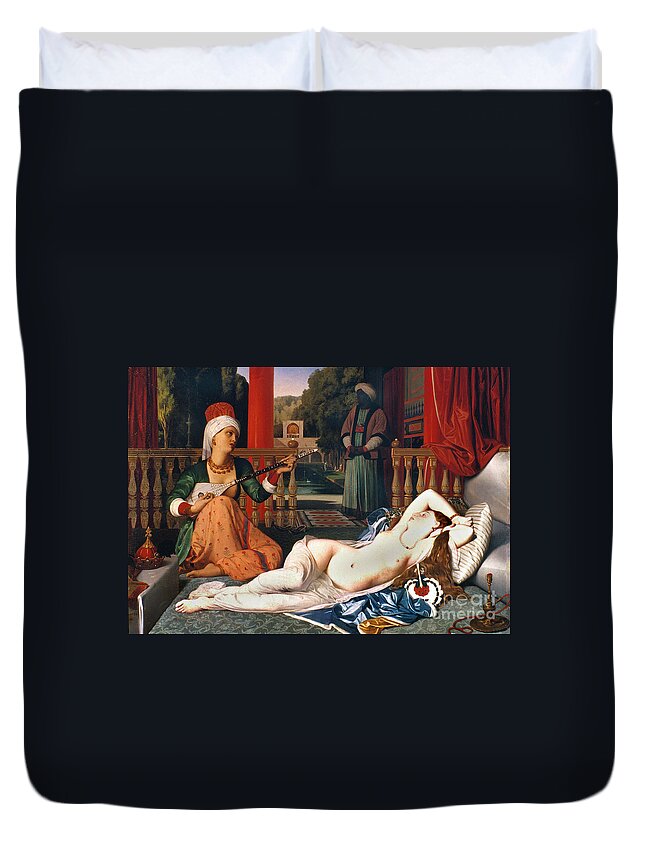 1842 Duvet Cover featuring the painting Ingres: Odalisque by Granger